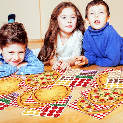 Tosstuki 36 Set Make a Pizza Sticker Scene DIY Craft Kit by Tosstuki - Used condition - Image 7
