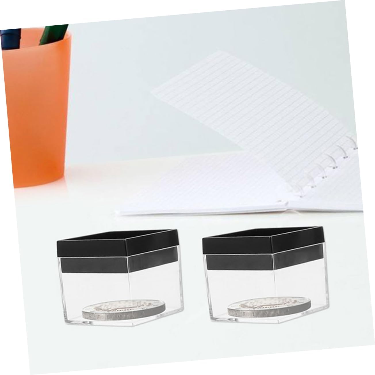 12pcs Square Plastic Mineral Specimen Box Portable Display Container Countertop Jewelry Holder Home Display Case Material Collection Boxes