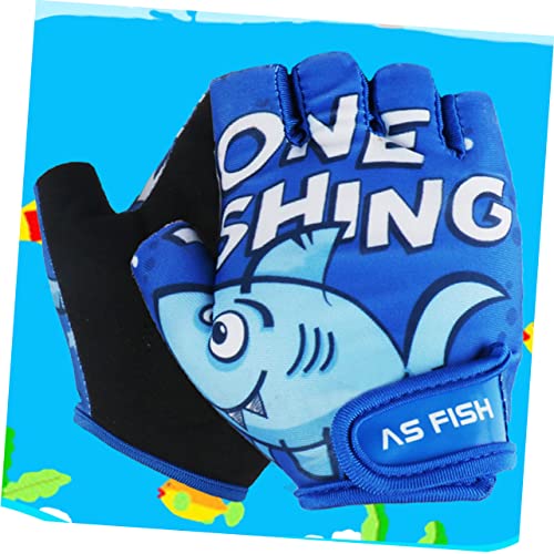 1 Par Luvas De Tubarão Luvas Mtb Infantis Luvas Sem Dedos Crianças Luvas Sem Dedos Para Crianças Luv