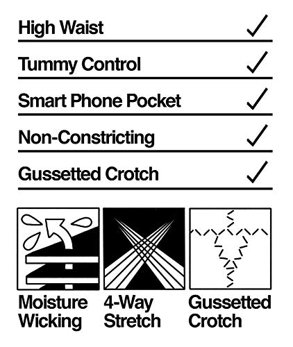 90 Degree Ry Reflex Women’s High Waist Athletic Leggings With Smartphone Pocket - Royal Blue Blk Leggings - Small #TOP4