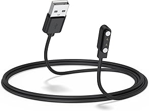 Demark Smart Watch Charger 2 Pin Magnetic 4mm Charging USB Cables Compatible with Reflex Active, Radley, Nerunsa, AcclaFit Smartwatch Fitness Tracker Charging (USB 60cm)