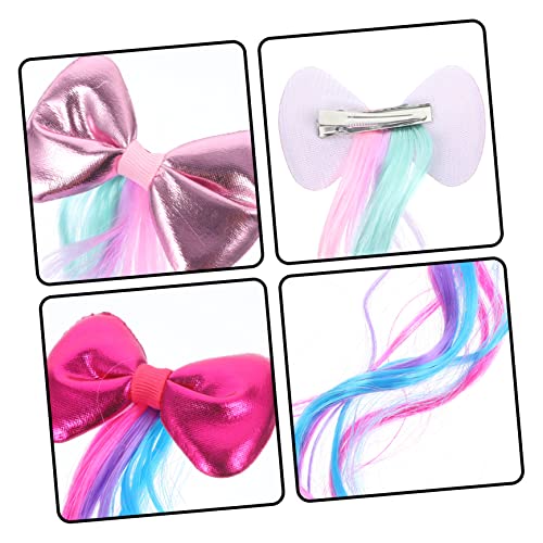 Didiseaon 6 Pçs Peruca Hairpin Menina Grampos De Cabelo Clipe Em Extensões De Cabelo Cor Colorida Ex