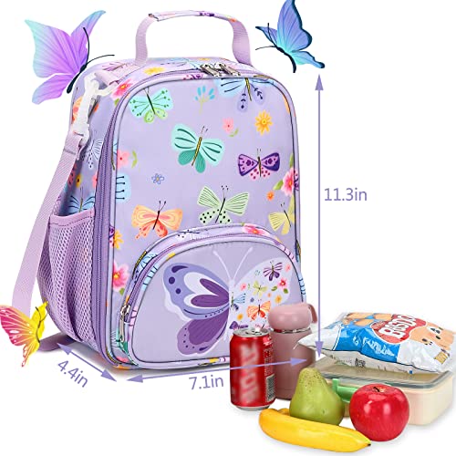 Backpack For Kids Girls Butterfly Preschool Kindergarten Bookbag Set With Lunch Box Toddler School Bag #TOP5