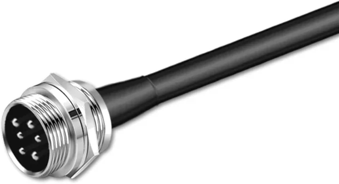 GX12 Male Female Extension Cable Connector with Industrial Cord—Available in 2/3/4/5/6/7 Pins Options for CCTV Camera(Color:GX12 Male,Size:7P)