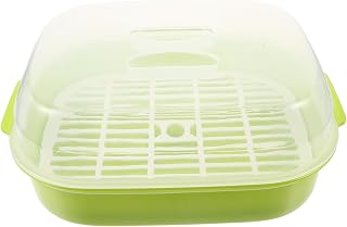 Cesta Vaporera De Alimentos Para Microondas 1 Unidad, Material Plástico Color Verde, Respiradero De Vapor, Apta Para Cocinar y Calentar Bollos Al Vapor Cocina Doméstica