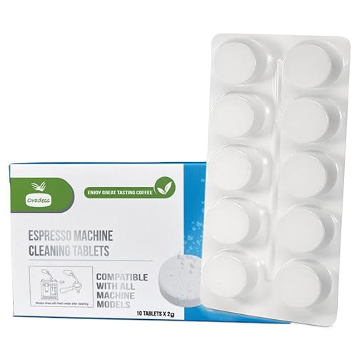 Espresso Coffee Machine Cleaning Tablets, 10Pcs Descaling Tablets for Coffee Machines Universal Descaler Kit Compatible with Keurig Nespresso Breville Sage Longevity Care Effortless Maintenance