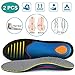 LLIMUE 2 Pieces EVA Orthopedic Insoles Orthotics Flat Foot Health Sole Pad for Shoes Insert Arch Support Pad,Black,L
