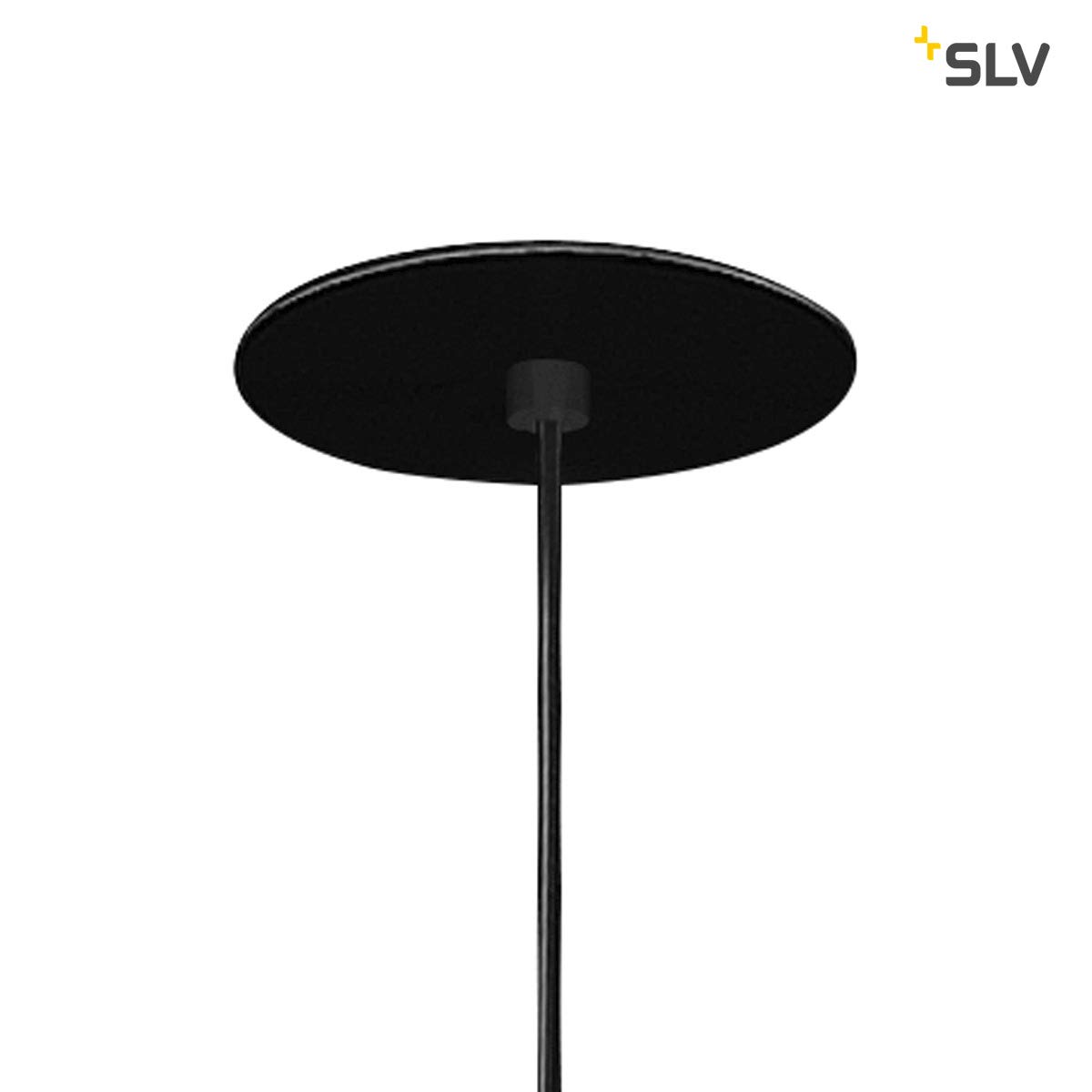 SLV Pendelleuchte HELIA 40 / Wohnzimmer-Lampe, Innen-Beleuchtung, Hänge-Leuchte Esszimmer, LED, Decken-Leuchte / IP20 3000K 9W 700lm schwarz 30Grad