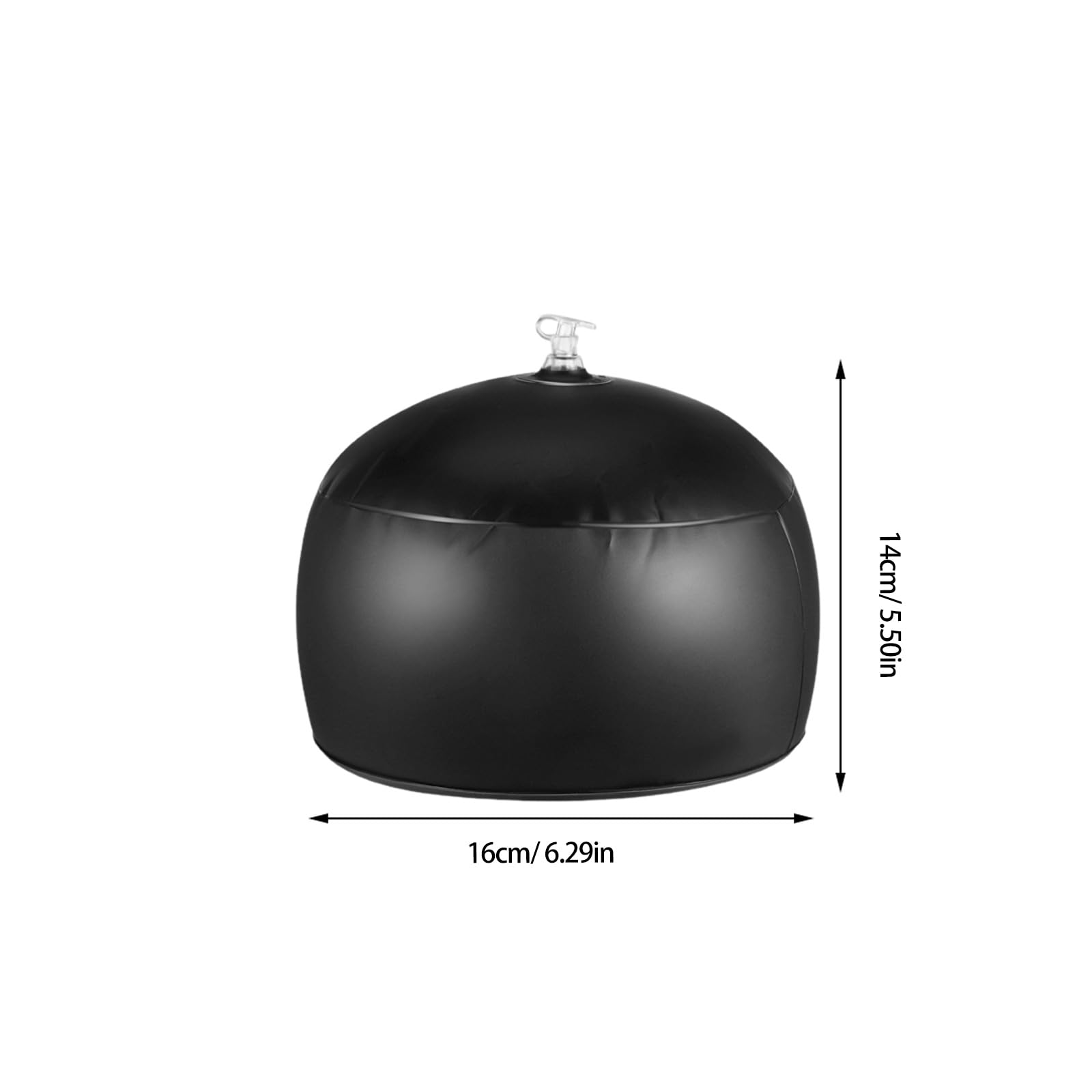 Healvian 2 Pezzi Sagomatore per Cappellino da Baseball in Pvc Nero, Supporto Gonfiabile per Cappelli, Previene la Deformazione, Adatto per Viaggi e Conservazione