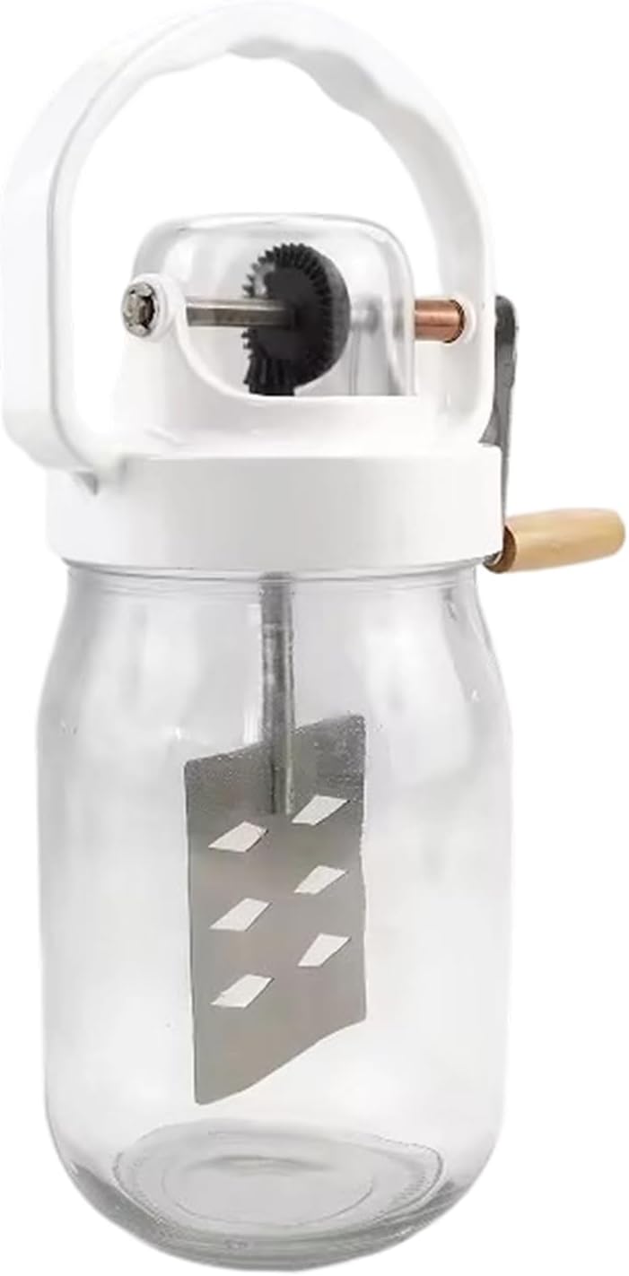 Manual Mixer, Churn, Heat Resistant, 30.5x12.1cm, Hand-Crank Butter Maker, Manual Butter Churn, Easy To Clean & Store, For Baking, Pastry, Kids Food, Flour