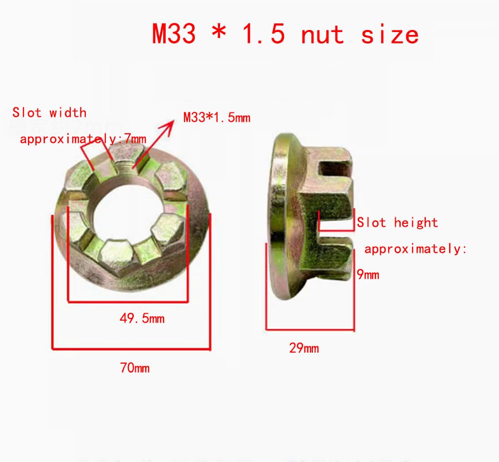 Slotted nut, M33*1.5mm.10pcs/lot