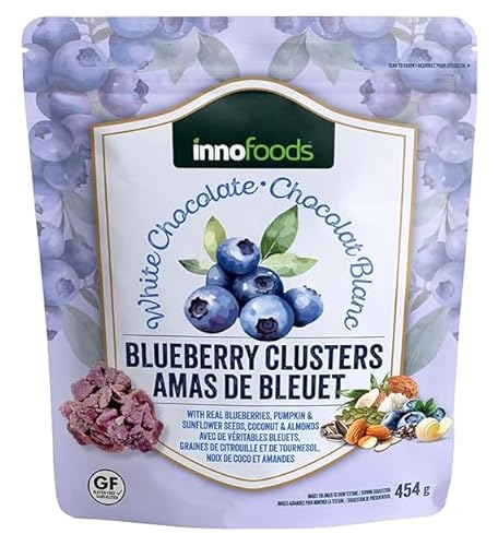 White Chocolate Blueberry Clusters with Protein Crisps 12 pouches NET WT 18oz