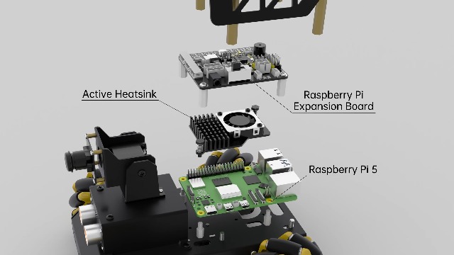 Robot Yahboom Mecanum Wheel AI Robot Kit - ROS2, Vision, Tracking, For ...
