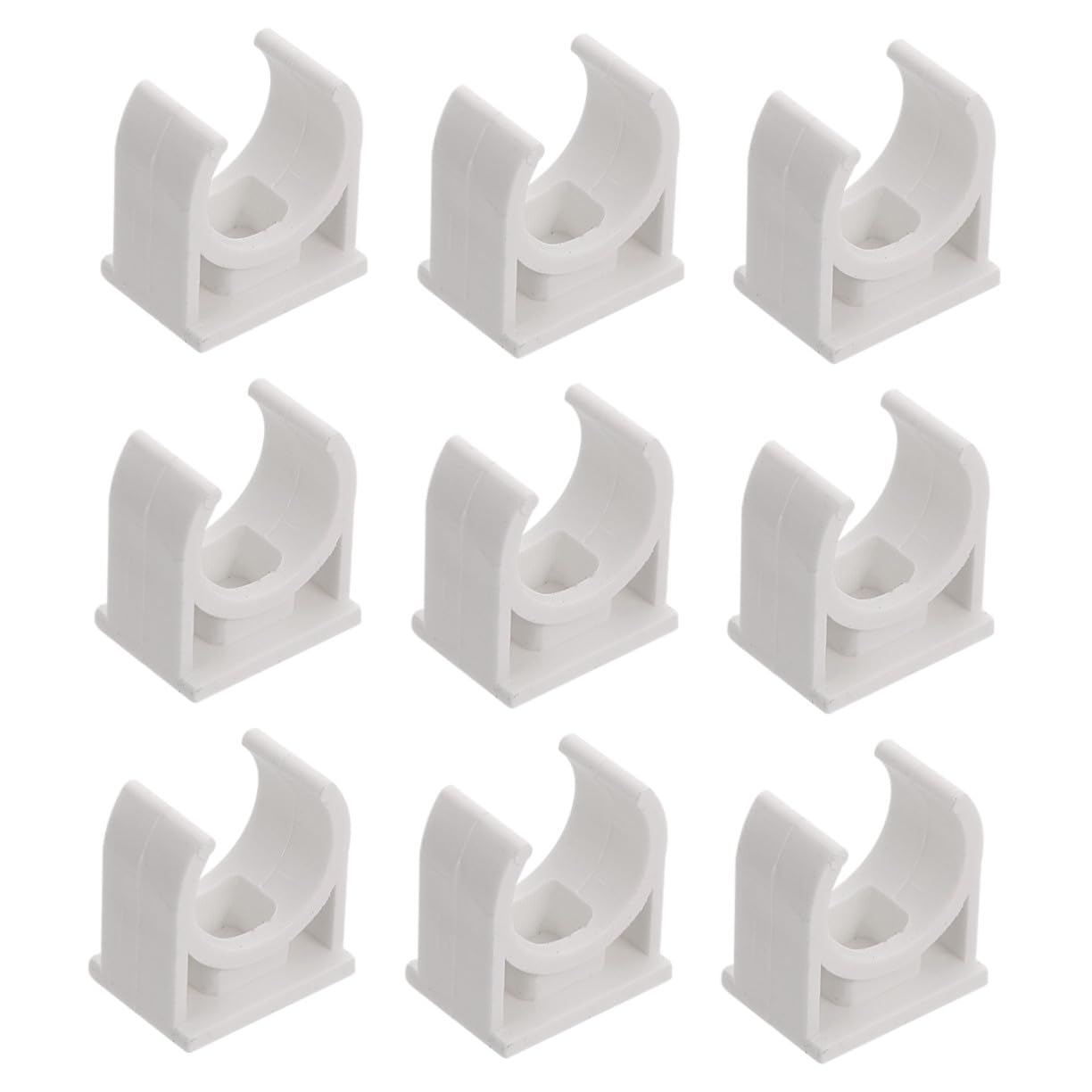 Collier de serrage U PVC blanc support mural tuyau fin et silicone
