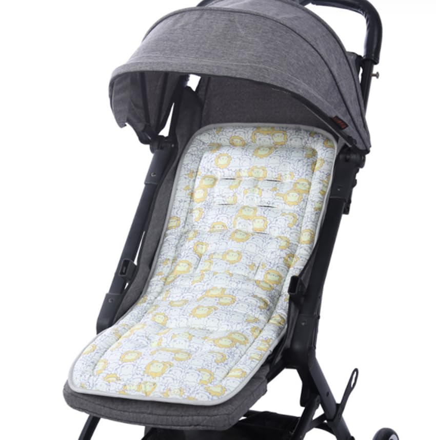 Reversible Baby Pushchair Seat Liners Pushchair Liner Travel Cot Travel Mattress for Pushchair Pram Liner Universal Stroller Liner Breathable Soft Pad Cotton Foldable Baby Pushchair Cushion Mattress