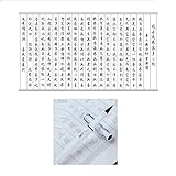 写経用紙 般若心経 なぞり書き 白色紙 うすかげ手本付き20枚入り 写経用筆 万年毛筆 1本 大きいサイズ69cm×34cm 字1.4 × 1.4cm 書きやすい