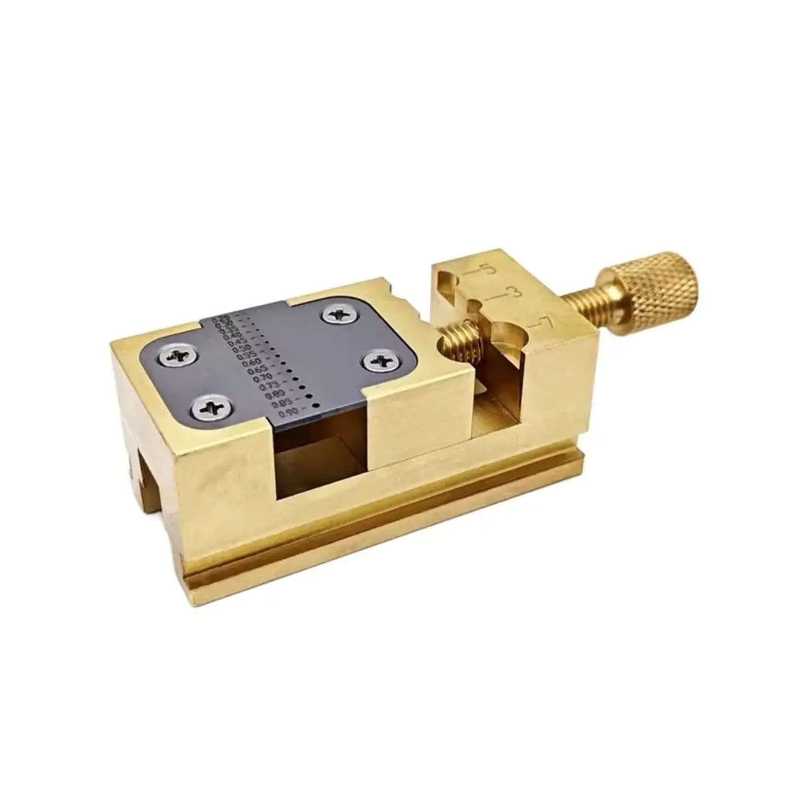 Tornillo de Banco for Reloj de precisión, Ajuste de Rosca, Pinza Antideslizante, Herramienta de apriete, Soporte Estable de Cobre for Cabeza de Reloj, relojero(11 Holes)