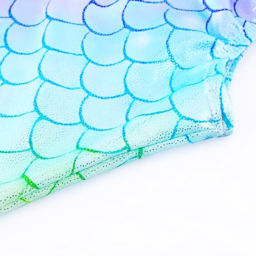 Image of EQSJIU Gymnastics Leotards for Girls Kids Rainbow Mosaic Mermaid Butterfly Stars Leopard Galaxy Tie Dye Cosmos Leopard