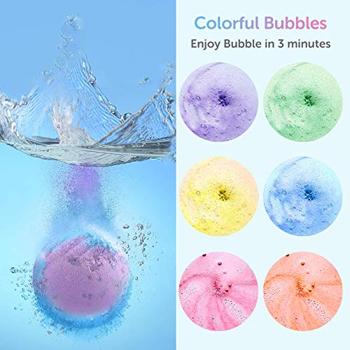 12Pcs Bath Bombs, Bath Bomb Gift Set Bubble Bath For Women New Year Relaxation Gift For Her Essential Oil Bath Bombs With Natural Dry Flowers And Bath Sponge For Moisturizing Skin #TOP5