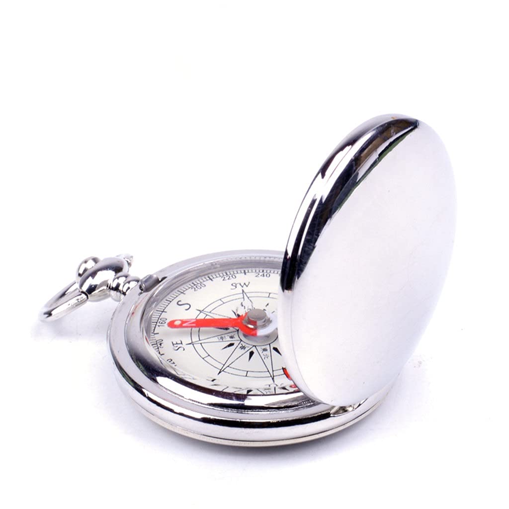 Reloj De Bolsillo Brújula Abatible Brújula De Navegación Portátil para Senderismo Luminoso En La Oscuridad Navegación Brújula De Coche Llavero