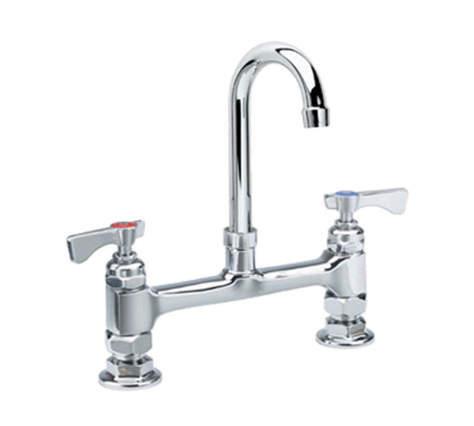 Royal Series 8" Center Raised Deck Mount Faucet by Krowne – 18"L x 12"W x 2"H, Ceramic, Model 15-801L