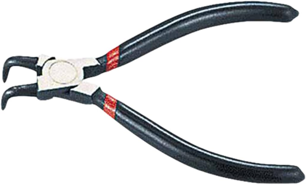 TRUSCO Snap Ring Pliers 5.5 inches (140 mm) (for holes/straight nails) TRP-140HA x 5 [Case Sale], 爪形状直爪x爪先端径(mm): 0.9(穴用・曲爪), Black