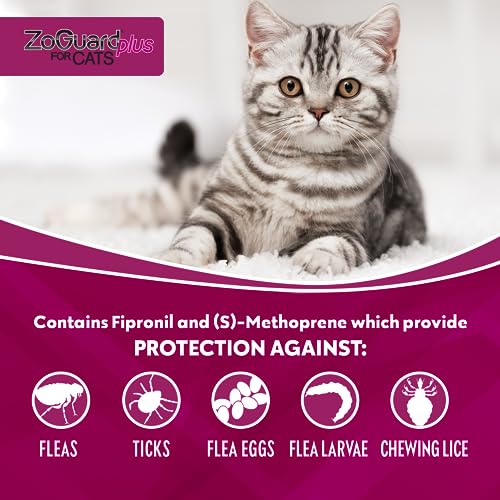 ZoGuard Plus Flea and Tick Prevention for Small Cats – Flea & Tick Prevention for Cats Over 1.5lbs (3 Doses) - Image 4