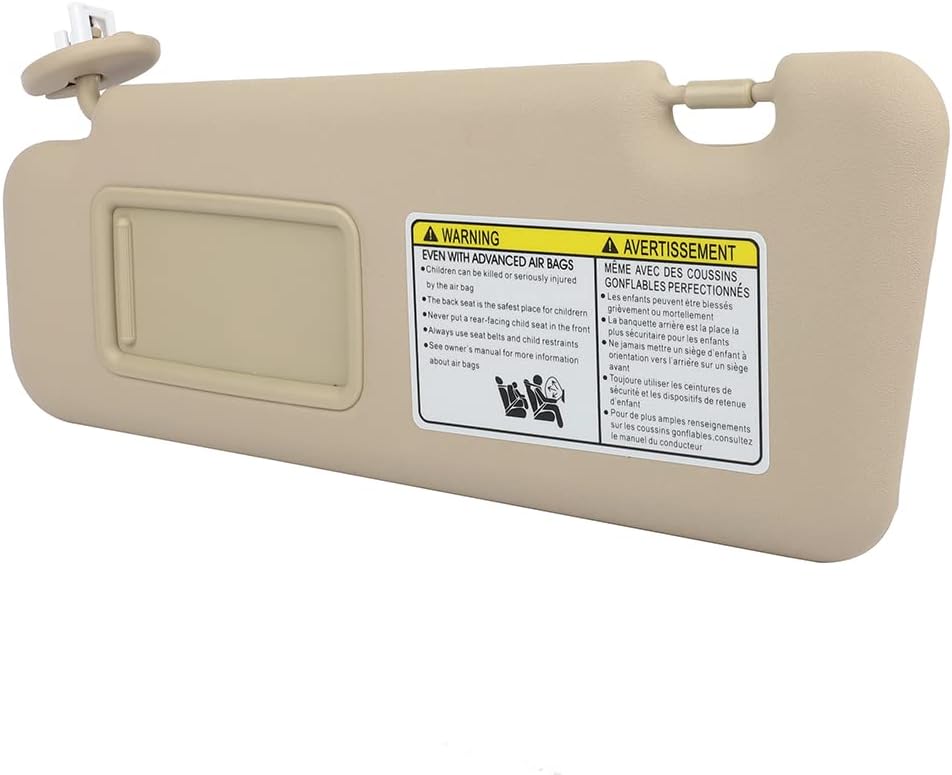 ECCPP Beige Car Sun Visor Left Driver Side Windshield Visor fit for Highlander 2008-2013 with Sunroof
