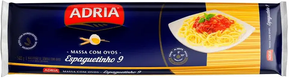 Adria Massa C/Ovos Espaguetinho 9 500G