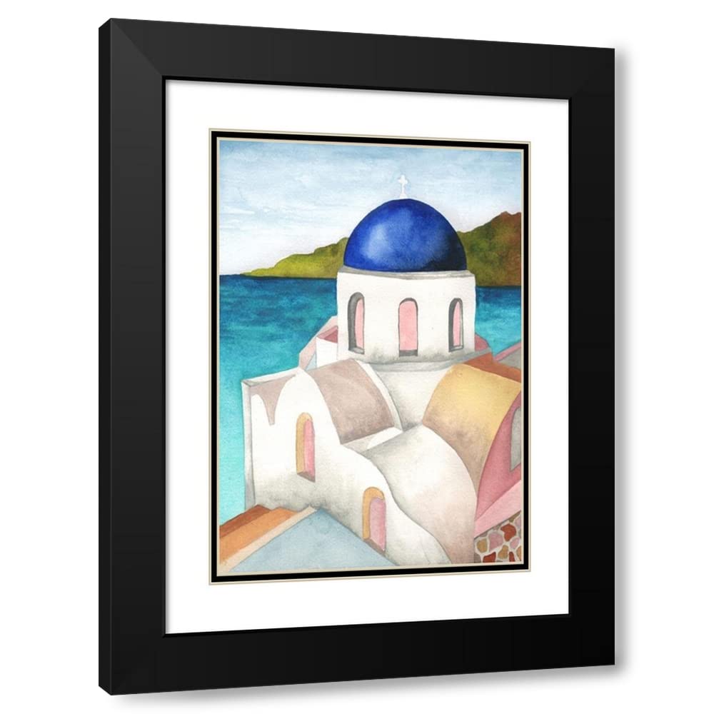 ArtDirect Santori I 15x18 Black Modern Wood Framed with Double Matting Museum Art Print by Medley, Elizabeth