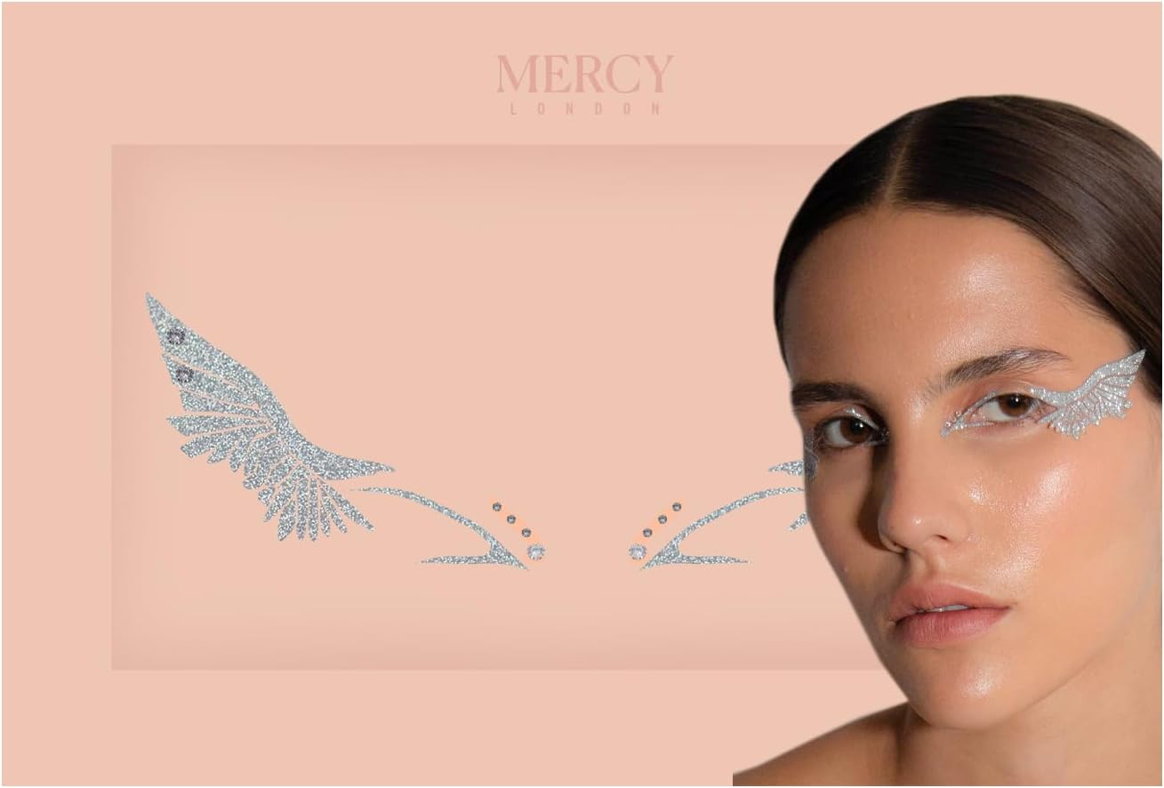 Angel Wing Liner Jewels Mercy London Costume Accessories Face Gems Jewels All In One Halloween Headpiece Stick On