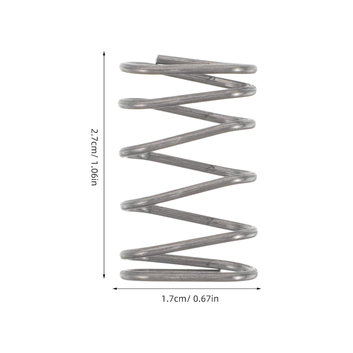 4pcs Stainless Steel Elongated Compression Springs, 1.06x0.67x0.39in, Trapezoid Flat Wire Replacement for Electronics, Model Making, Mechanical Projects