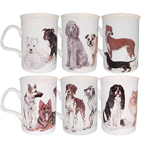 Roy Kirkham Dog Lover Mug Set Of 6 Bone China Mugs From England #TOP1