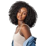 Sensationnel Curls kinksandco half wig - the rule breaker instant weave drawstring cap for natural 3c to 4c hair textures (1 JETBLACK)