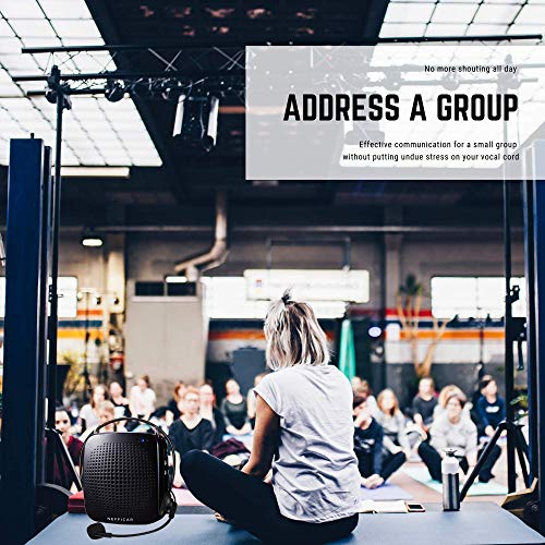 Image of Nefficar Portable LoudSpeaker Voice Amplifier with Microphone for Teachers, Instructors, Emcees, Tour Guides and Trainers - Upgraded Waist Clip (Wired)