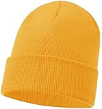 ZARWASKA® Beanie Hat Men Thermal Wooly Skull Cap for Winter Hat for Women & Men Hats & Caps, Running Skullies for Men Women Boys Girls - Fisherman Style | One Size | Yellow