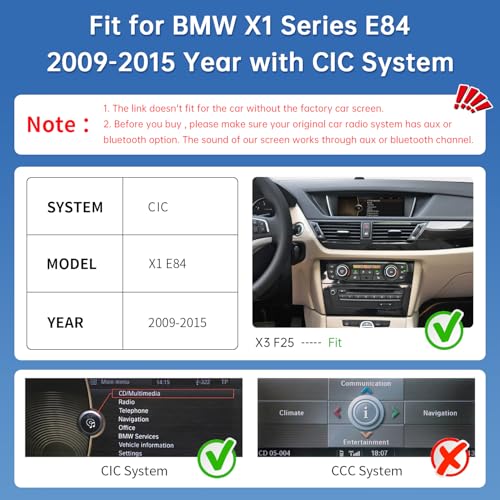 Pantalla CarPlay 12.3" para BMW X1 E84 CIC 2009-2015 miniatura 3
