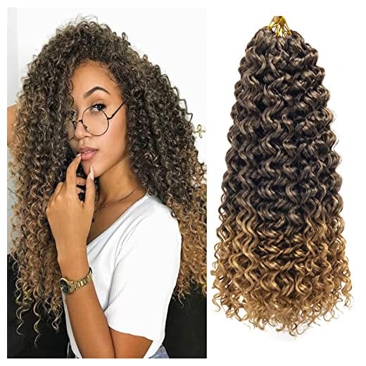 18inch Synthetic Deep Twist Crochet hair Bohemian Crochet Braids Natural Black Deep Wave Braiding hair Extensions (5Packs,1B/27)