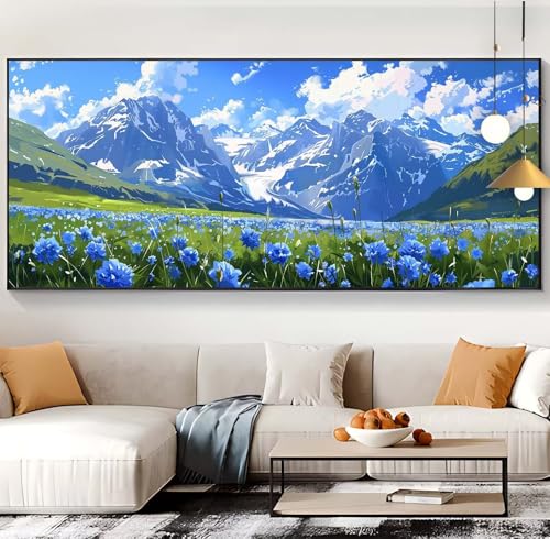 Loisirs Créatifs Adultes Diamond Painting Enfant fleur, idée cadeau femme originale 60x130cm