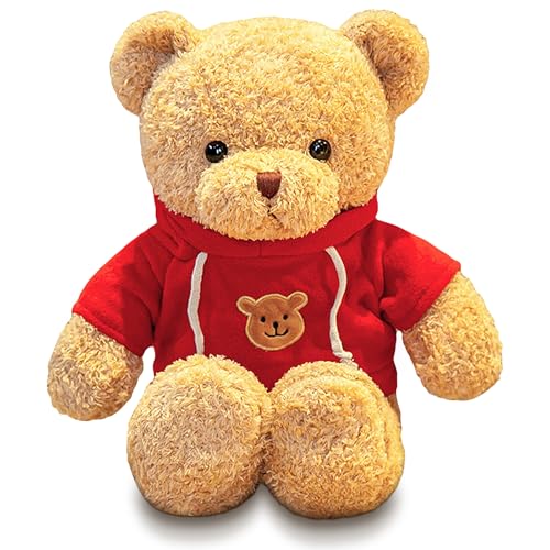 Zhuporn Oso de Peluche Juguetes, 30cm Oso de Peluche Piel Suave, Osito de Peluche con Capucha Estampado, Juguete de Peluche, Muñeco de Peluche, Lindo Regalo de Juguete de Peluche para Niños Niñas Zhuporn Oso de Peluche Juguetes, 30cm Oso de Peluche Piel Suave, Osito de Peluche con Capucha Estampado, Juguete de Peluche, Muñeco de Peluche, Lindo Regalo de Juguete de Peluche para Niños Niñas