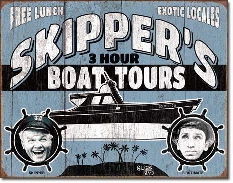 Gilligans Island Skipper Tours Vintage Metal Tin Signs For Home
