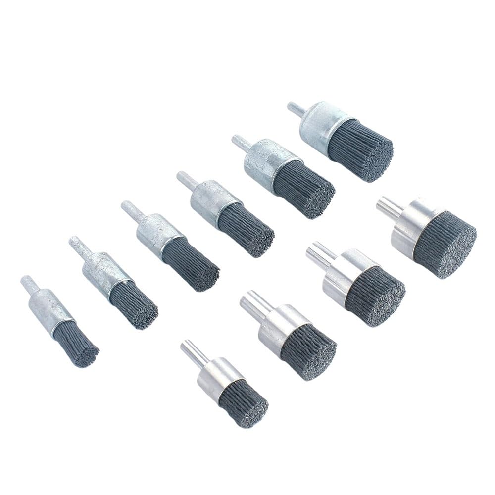 Accessori per trapano con spazzola metallica, Spazzola a tazza in nylon con filo di acciaio al carbonio abrasivo, carburo silicio, sbavatura pulita, multidimensione(20mm*500)
