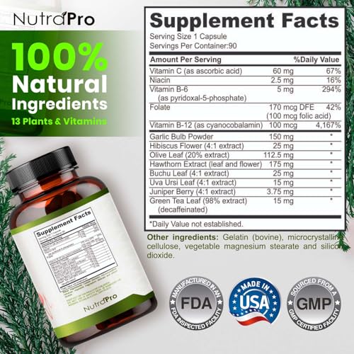 Heart Health Blood Pressure Support Supplement - Support Blood Pressure & Healthy Circularity Naturally with Hawthorn Berry & Hibiscus.Vitamins Pills for Healthy Hypertension (BP) & Healthy Heart. - Image 4