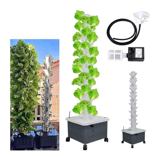 Plantation hydroponique verticale en tour pour herbes fraîches dans la cuisine