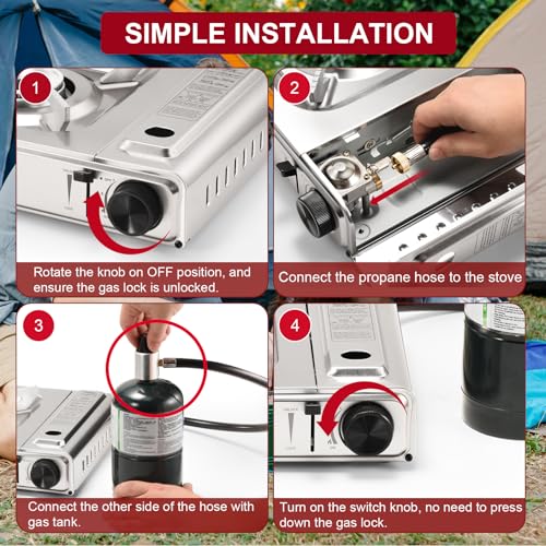 Dual-Fuel-Stove-with-Butane-and-Propane-Compatibility-10500-BTU-Portable-Camping-Stove-with-Carrying-Case-Storage-Bag-Adapter-Hose-Wind-Guard-Outdoor-Camping-Essentials