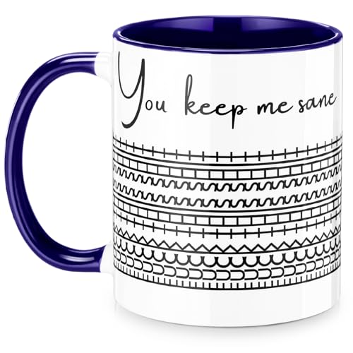Taza de café de cerámica 11 oz azul royal miniatura 1