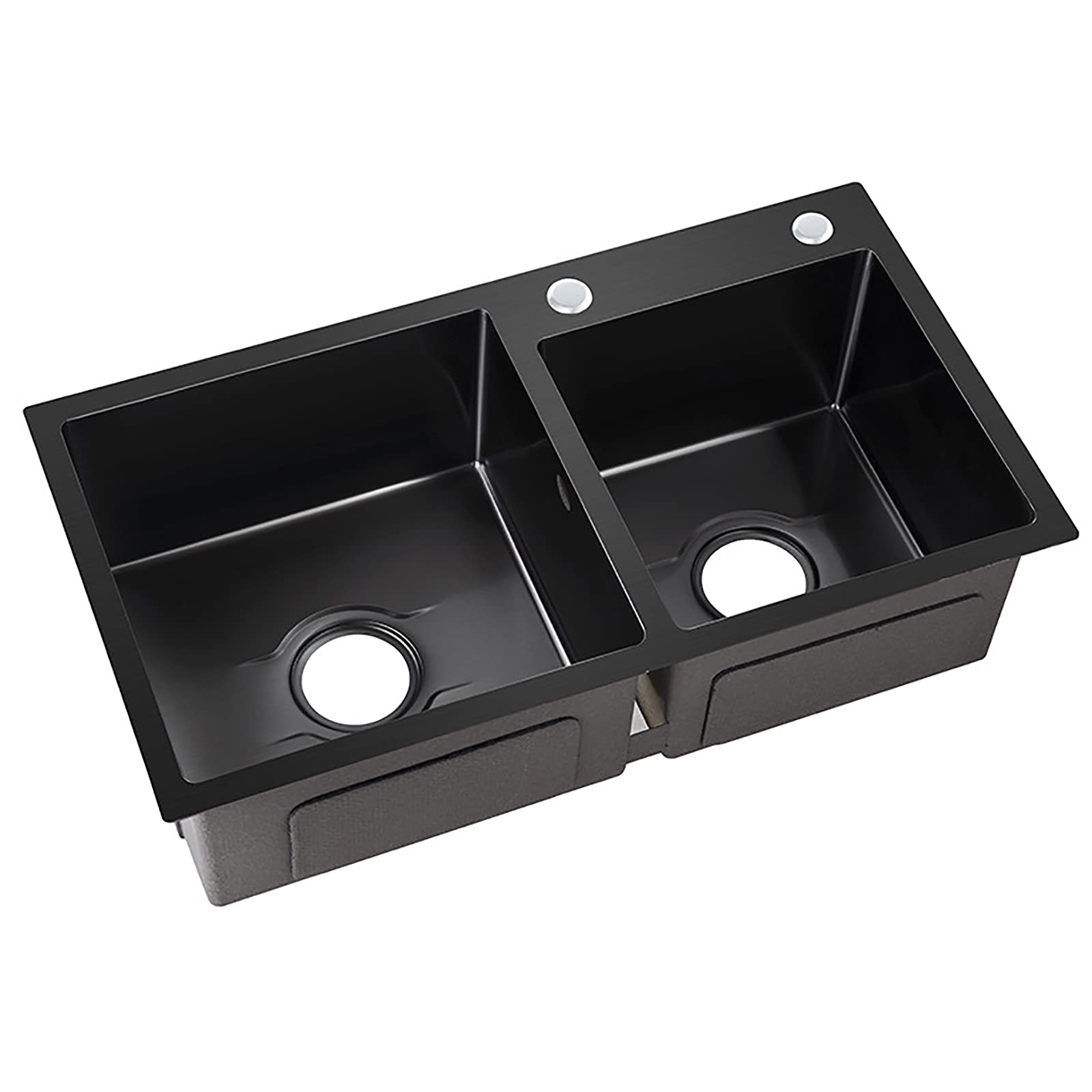 Evier cuisine 2 bac inox 72x40cm évier a encastrer anti corrosion