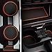 CupHolderHero Fits Ford Toyota Tacoma 2016-2023 Accessories - Non-Slip Anti-Dust Cup Holder Inserts, Center Console Liners, Door Pocket Mats, Interior Protection, 19pc Set, Double Cab, Orange Trim