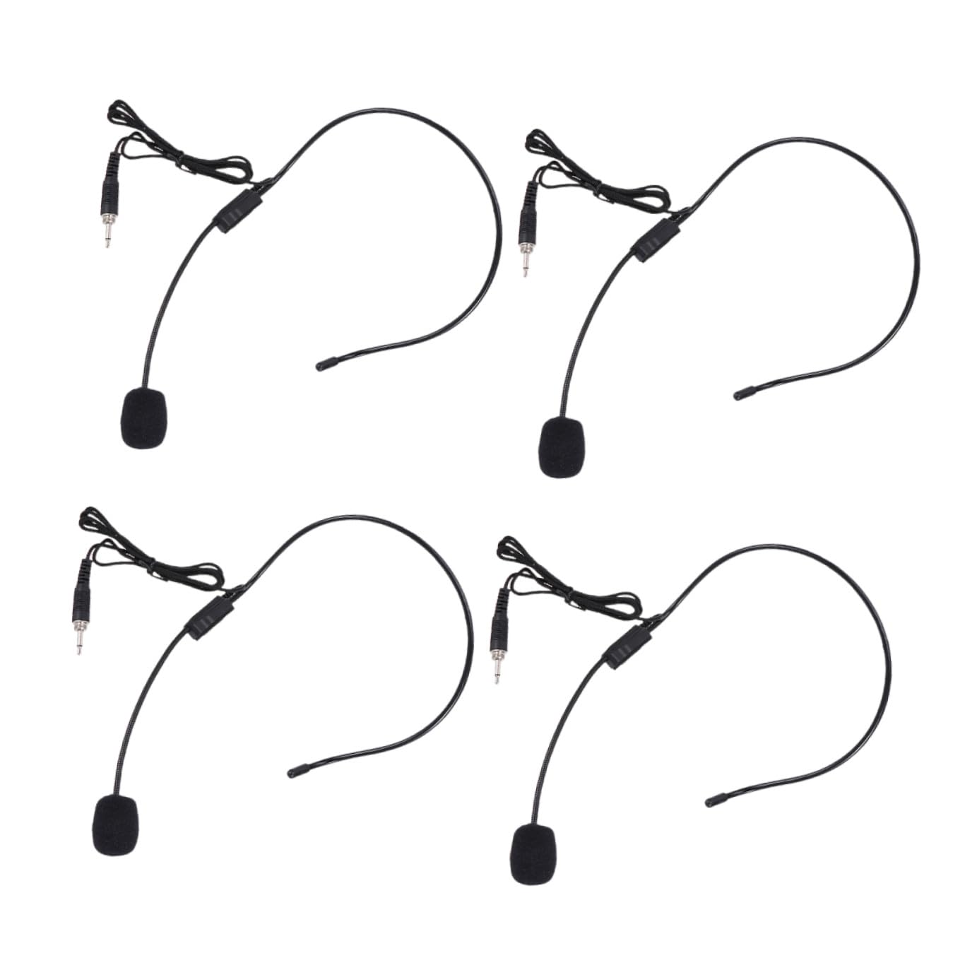 ERINGOGO 4 Pcs Earhook Microphone Headset for Voice Amplifier Bodypacks