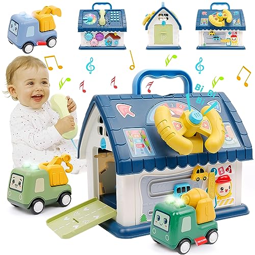 Lachland Phone Music House Toys, House Baby 7 In 1 Multifunctional Musical, Cars, Sounds, Rotating Gears, Telephone, Clock And Lights Toddler Toys 3+ Years Baby Music Toys #TOP18